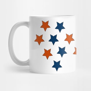 Orange and blue stars Mug